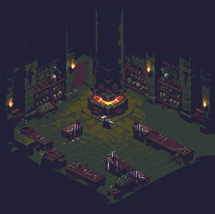 Grudgekeeper pixel art RPG scene