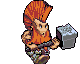 Grudgekeeper pixel art character walk cycle sprite 6